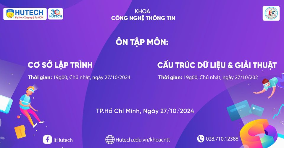 Câu lạc bộ Olympic Tin học tổ chức các buổi ôn tập dành cho các môn Cơ Sở Lập Trình và Cấu Trúc Dữ Liệu & Giải Thuật